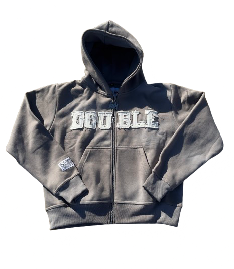 GREY DOUBLE HOODIE